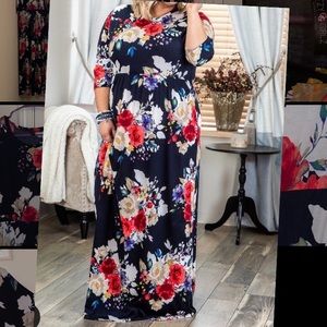 Beautiful Floral Maxi floor length dress